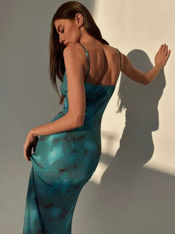 Pure Desire Slip Dress - Midi Length Slim Silhouette-2025-(Women's S-XXL)-[MAV]