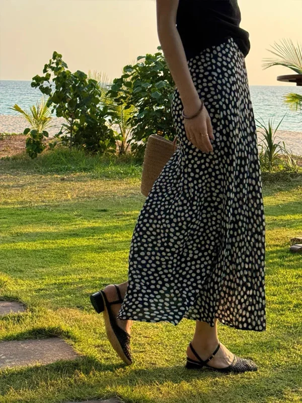Polka Dot Mermaid Skirt - Vacation Ready Skirt-2025-[MAV]