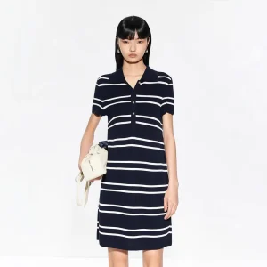 Piqu Knit Shirt Dress - Business Casual Dress-2025-[MAV]