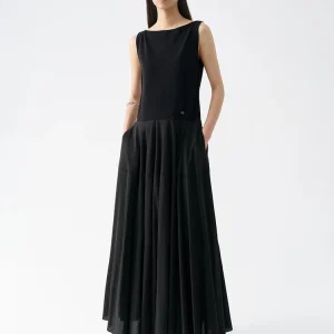French Knit Slip Dress - Square Neck Minimalist Dress-2025-[MAV]