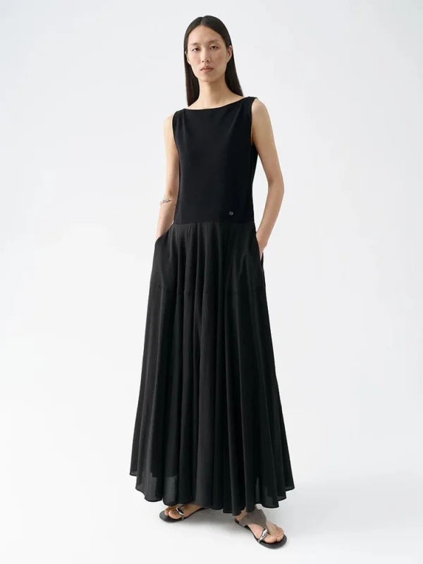 French Knit Slip Dress - Square Neck Minimalist Dress-2025-[MAV]