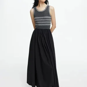 Breton Stripe Knit Dress - French Inspired Dress-2025-[MAV]