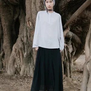 Architectural A-Line Skirt - Structured Wide-Leg Skirt-2025-[MAV]