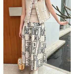 Ethnic Embroidered Skirt - Folk Art Inspired Skirt-2025-[MAV]