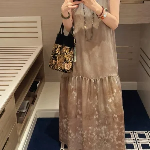 Ombr Floral Slip Dress - Artsy Maxi Dress-2025-[MAV]