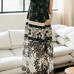 Smocked Linen Dress - Easy Breezy Summer Dress-2025-[MAV]