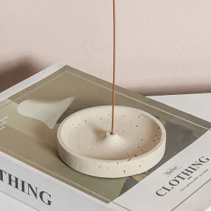 Cement Wabi-Sabi Incense Candle Holder