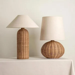 Minimalist Wabi-Sabi Rattan Lamp - Natural Japanese Design