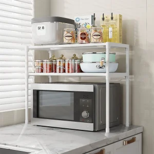 Minimalism Two-Tier Kitchen Shelf (48cm H) - Steel&PP